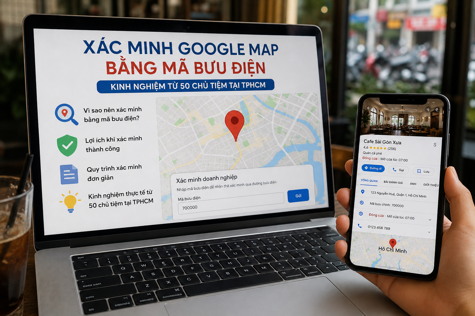 Xác minh Google Map bằng mã bưu điện: Kinh nghiệm từ 50 chủ tiệm tại TPHCM