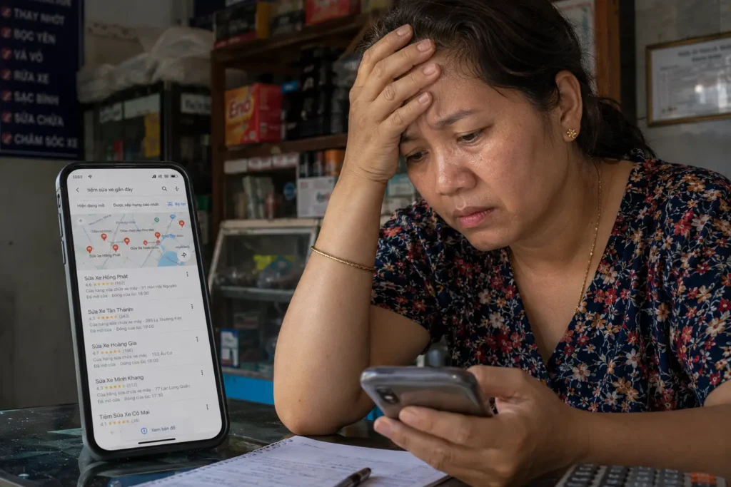 Chủ doanh nghiệp tuyệt vọng vì không cạnh tranh nổi đối thủ trên Map
