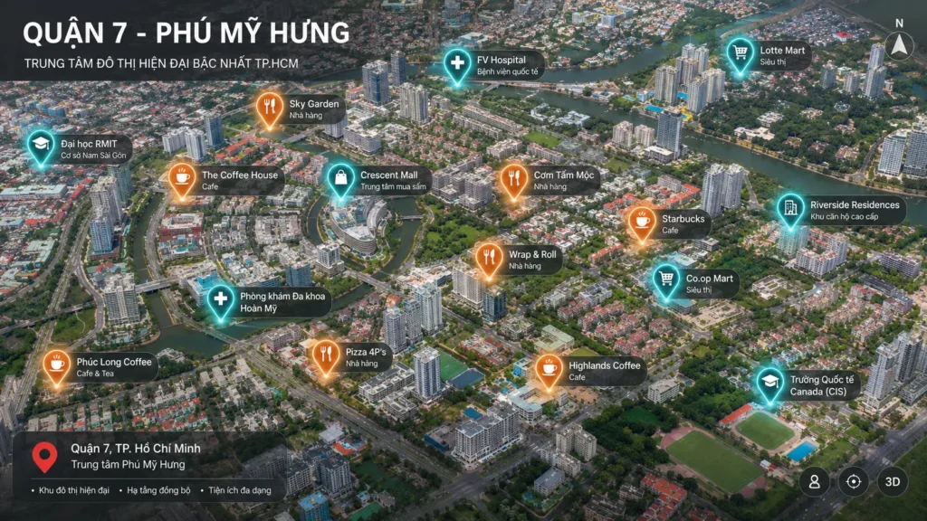 Bản đồ doanh nghiệp trong SEO Google Map quận 7 TPHCM