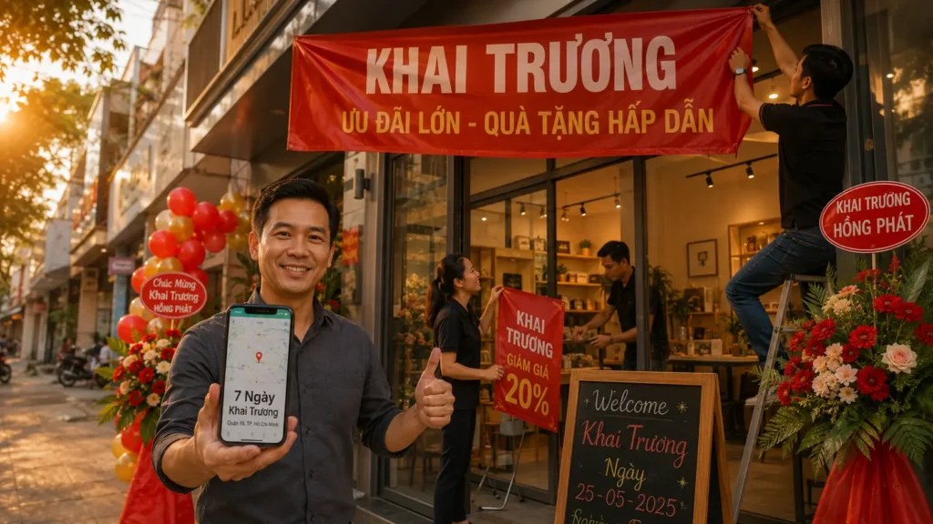 Cửa hàng chuẩn bị khai trương cần SEO Google Map cấp tốc trong 7 ngày
