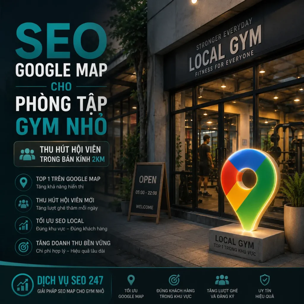 logo SEO map cho phòng gym nhỏ