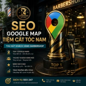 logo seo map cho baber shop